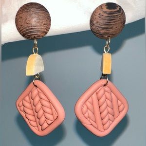 Artsy Wood&Clay Earrings